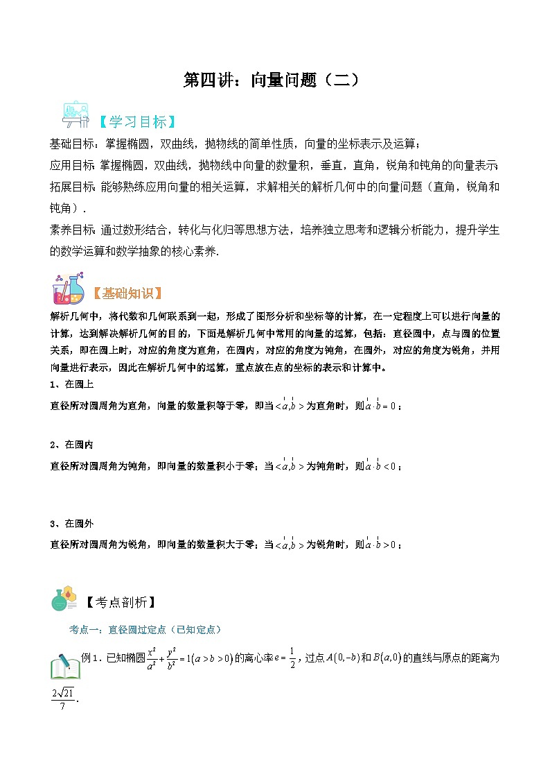 新高考数学二轮压轴题圆锥曲线专题复习第六讲：向量问题三（解析版）第1页