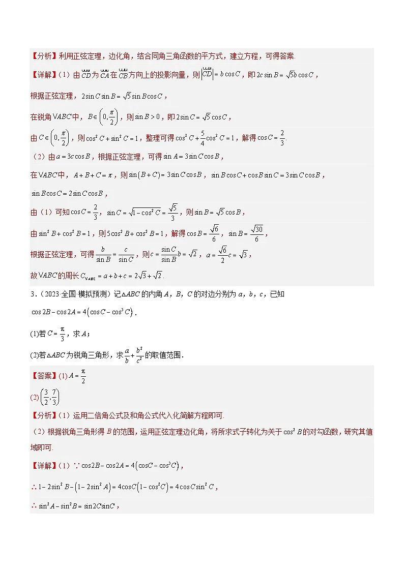 新高考数学二轮复习核心考点精讲精练技巧04 解答题解法与技巧（练）（解析版）第2页