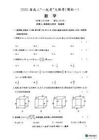 数学丨湖南省“一起考”2025届高三下学期3月大联考(一模)数学试卷及答案