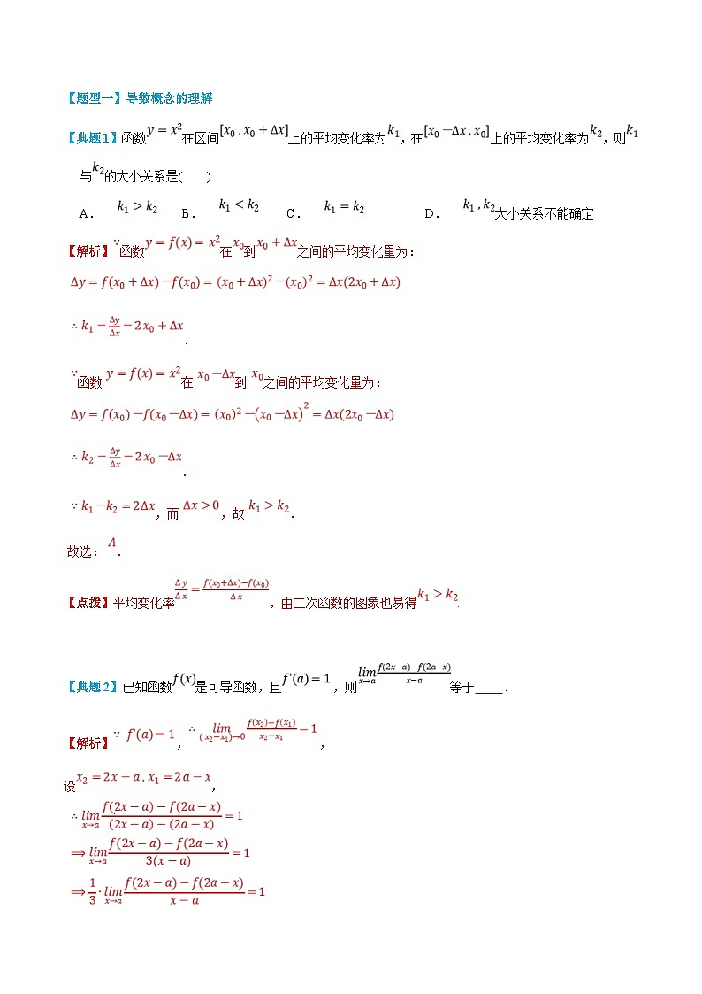人教A版高中数学（选择性必修第二册）知识点梳理+同步讲义5.1 导数的概念及其运算（解析版）第3页