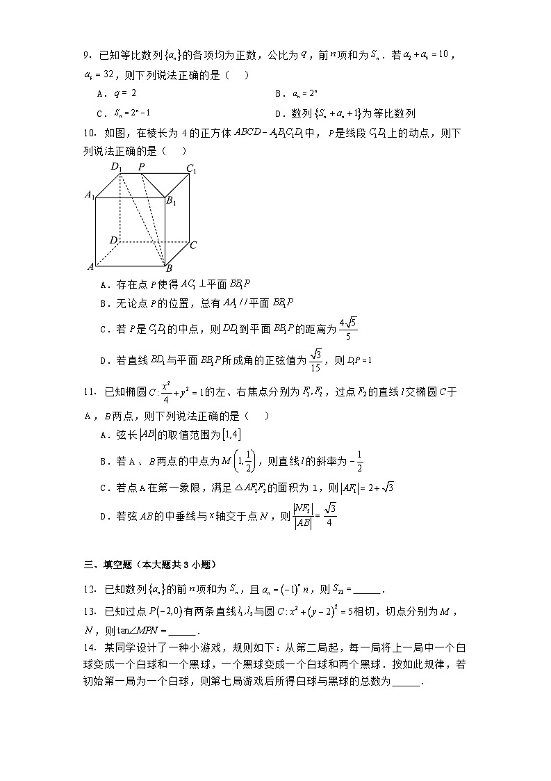 安徽省鼎尖名校2024-2025学年高二上学期1月期末联考数学试题第2页