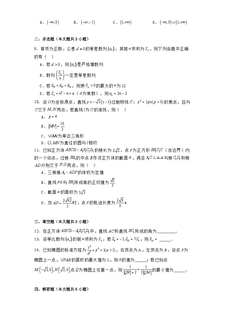 广东省深圳市高级中学2024−2025学年高二上学期期末数学试题第2页
