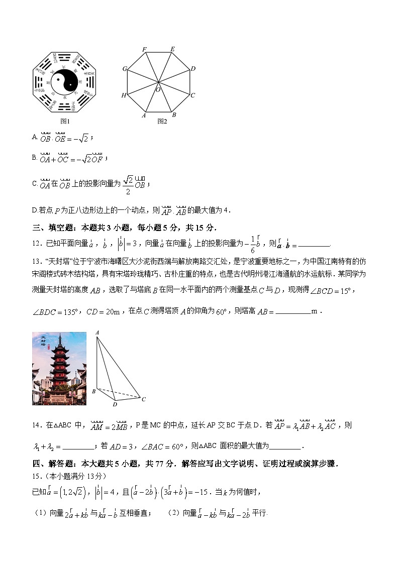 广东省广州市真光中学2024-2025学年高一下学期3月阶段测试 数学试题第3页