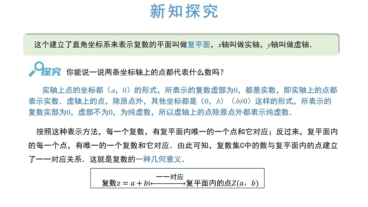 人教A版高一下册数学必修第二册7.1.2复数的几何意义【课件】第4页