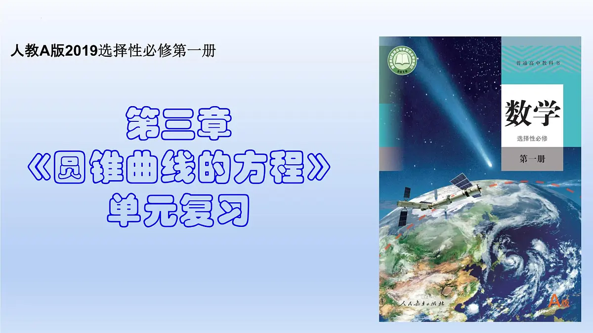 第三章 圆锥曲线的方程（单元复习课件）第1页