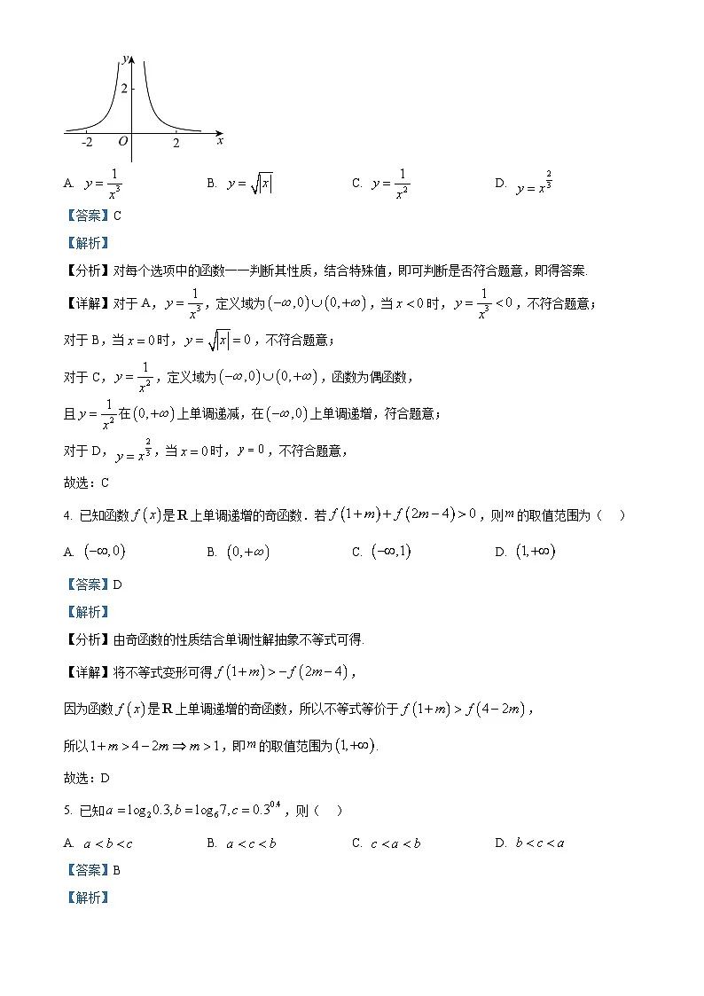 浙江省杭州市下沙区杭四吴山2024-2025学年高一上学期期末数学试题 Word版含解析第2页
