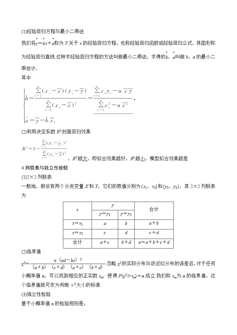 专题57 成对数据的统计分析-2025年高考数学一轮复习讲义（知识梳理+真题自测+考点突破+分层检测）（新高考专用）原卷版第3页