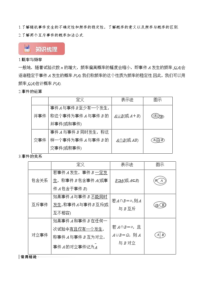 专题61 随机事件、频率与概率-2025年高考数学一轮复习讲义（知识梳理+真题自测+考点突破+分层检测）（新高考专用）解析版第2页