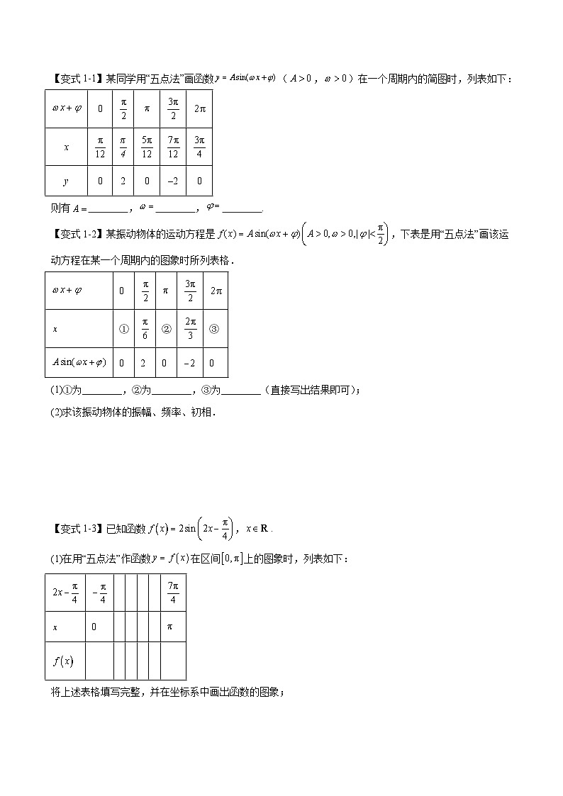 5.6&5.7函数y=Asin（ωx+φ）和三角函数的应用（八个重难点突破）（原卷版）第3页