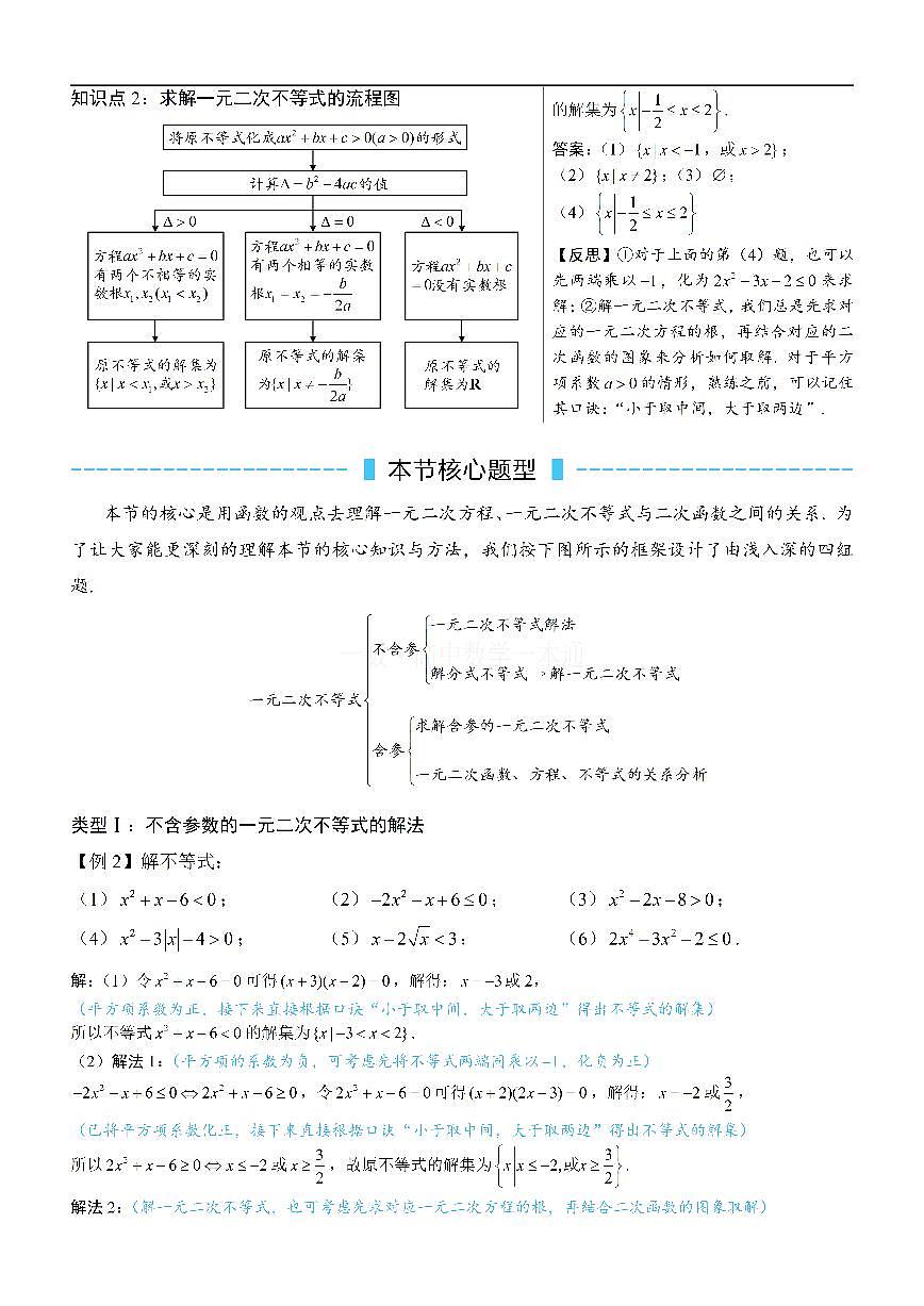 第3节 二次函数与一元二次方程、不等式（方法册+习题册）第2页