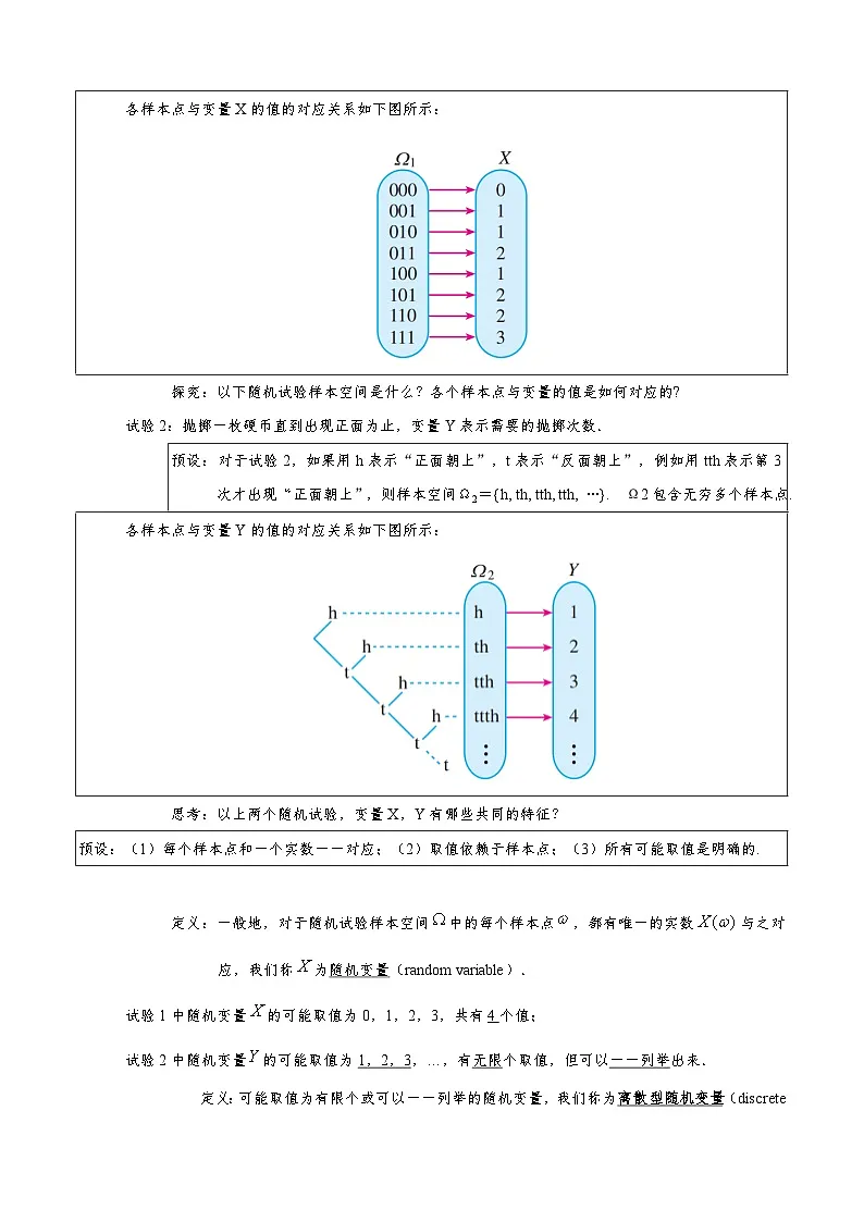 7.2 离散型随机变量及其分布列 导学案（解析版）第3页