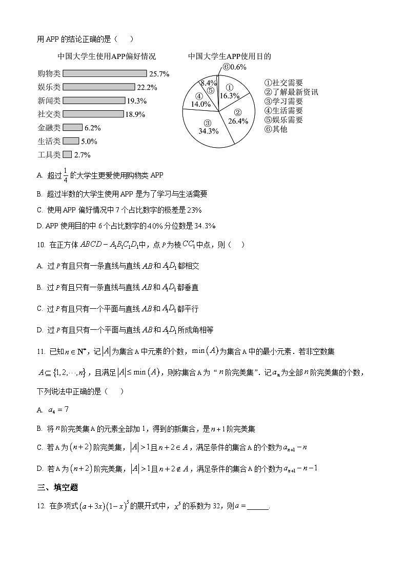 山西省太原市山西大学附属中学校2024-2025学年高三下学期3月月考数学第2页