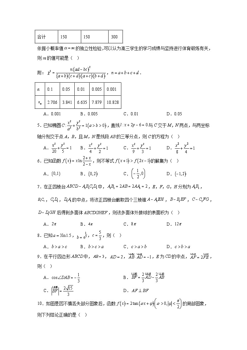 辽宁省县域重点高中2024-2025学年高三下学期二模数学试卷（无答案）第2页