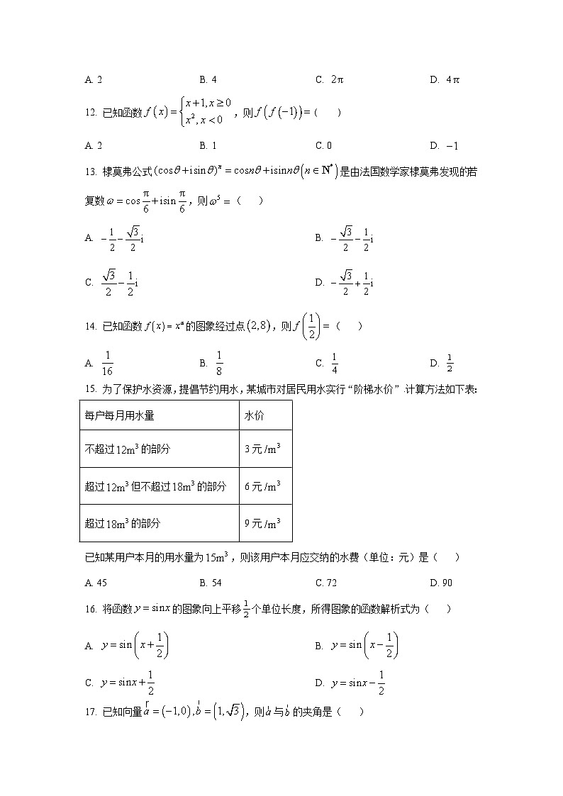 江苏省2024年普通高中学业水平合格性考试 数学试卷第3页