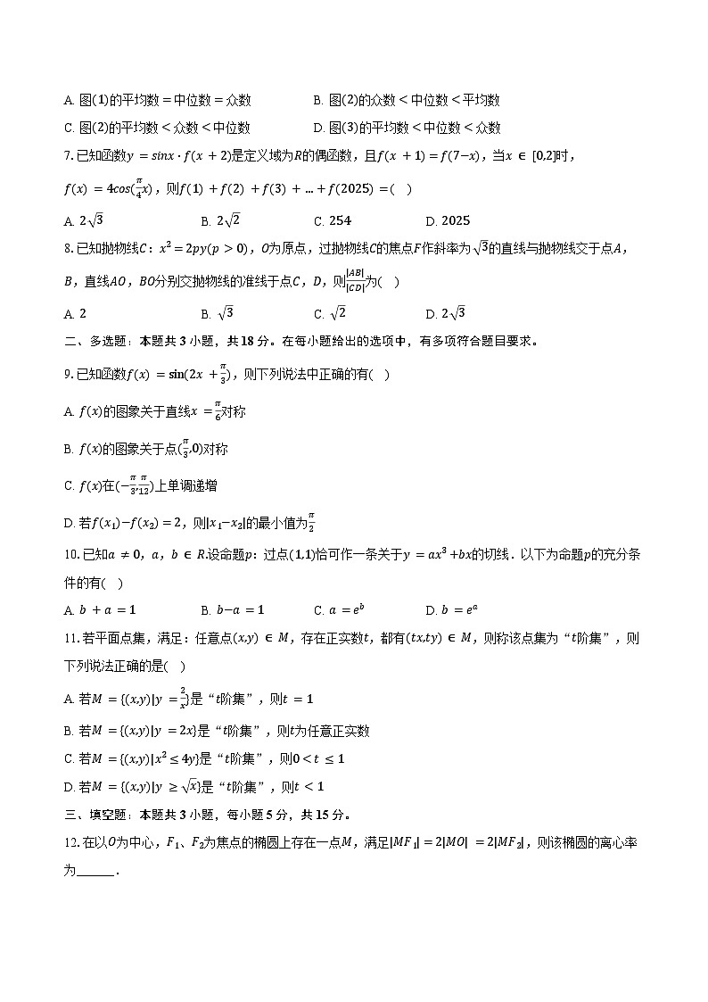 2025年湖南省长沙市望城一中高考数学学情调研试卷（3月份）（含答案）第2页