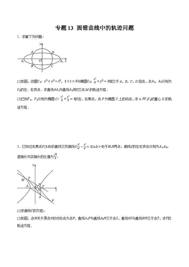 2025年高考数学重点题型精准训练（新高考通用）专题14圆锥曲线中的轨迹问题（学生版）第1页