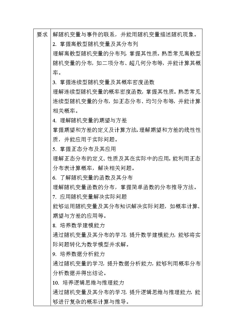 人教A版高二下册数学选择性必修第三册-第七章-随机变量及其分布-大单元复习【教学设计】第2页