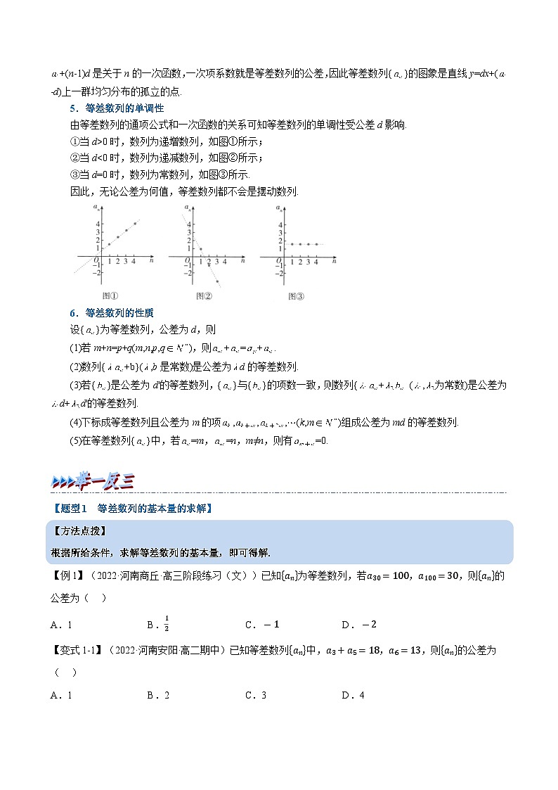 高考数学第二轮复习专题练习专题4.3 等差数列的概念（重难点题型精讲）（学生版）第2页