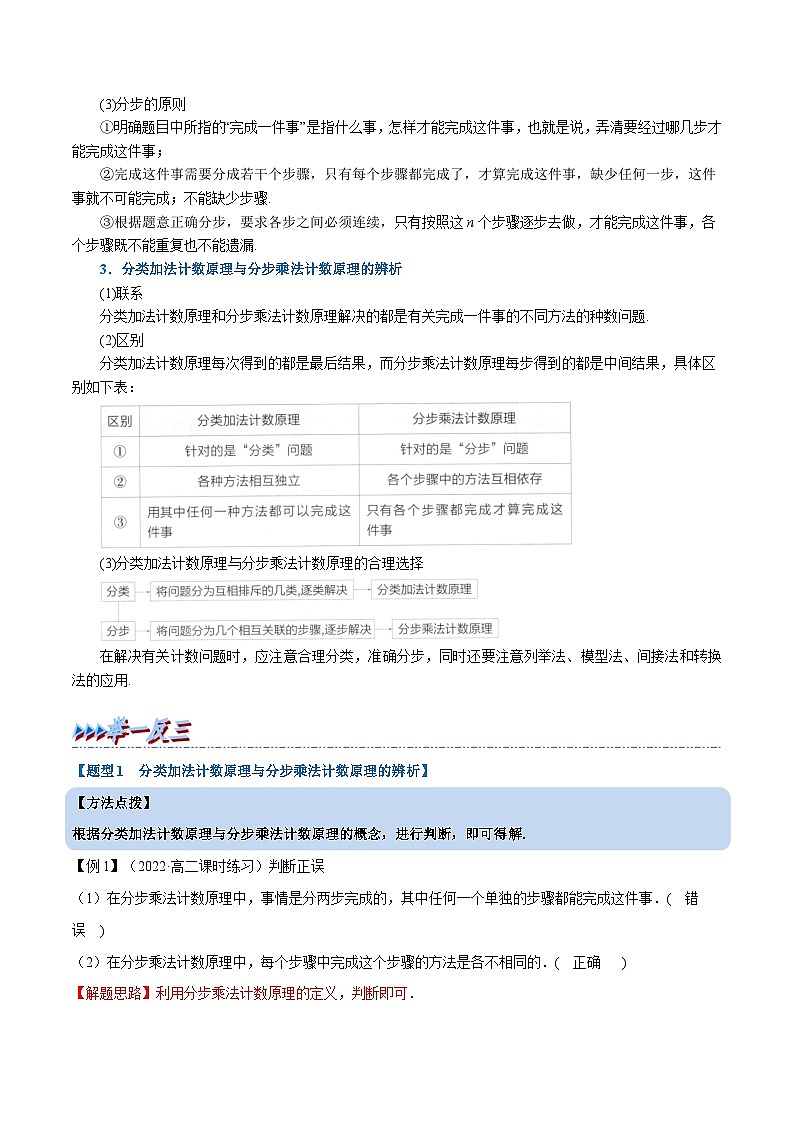 高考数学第二轮复习专题练习专题6.1 分类加法计数原理与分步乘法计数原理（重难点题型精讲）（教师版）第2页