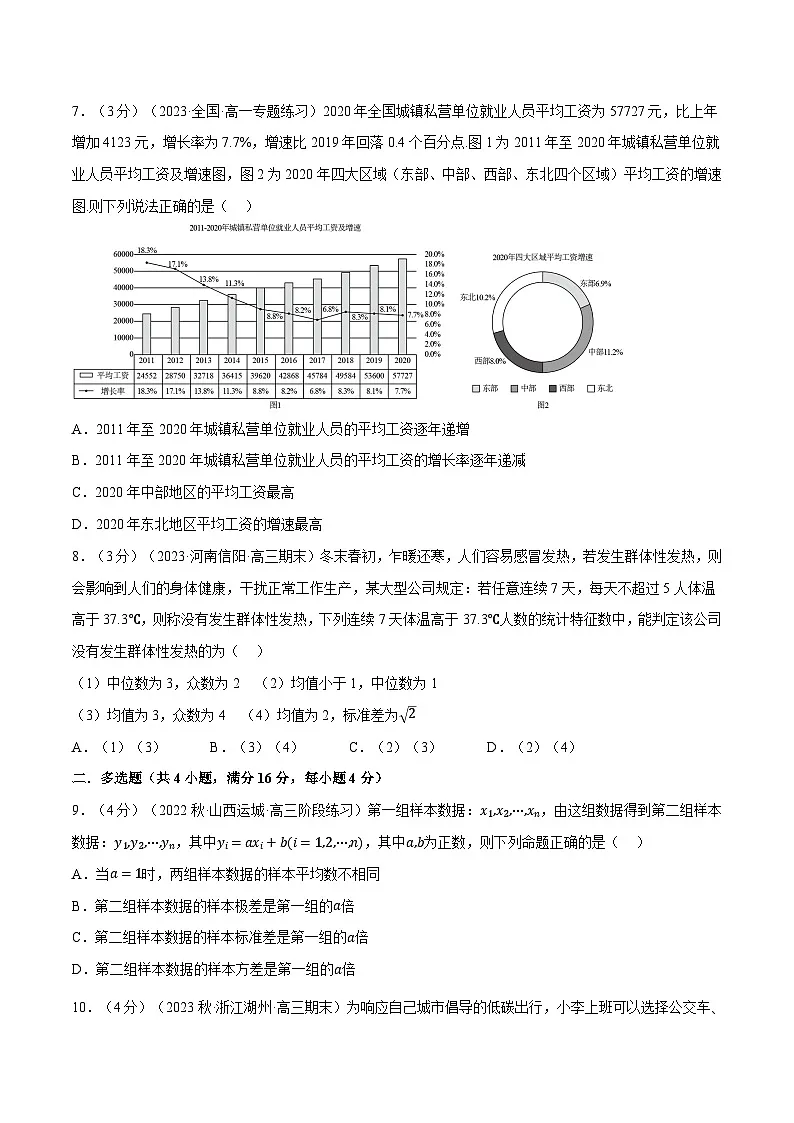 高考数学第二轮复习专题练习 专题9.4 用样本估计总体（重难点题型检测）（学生版）第3页