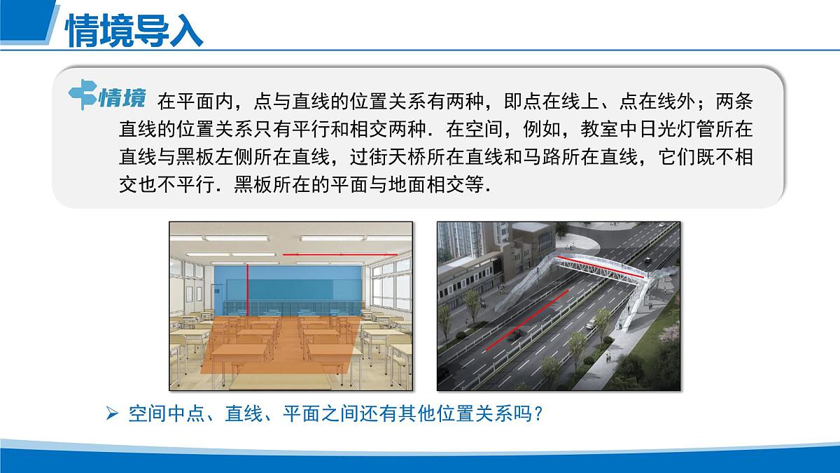 人教A版高一下册数学-必修第二册8.4.2空间点、直线、平面之间的位置关系【课件】第2页