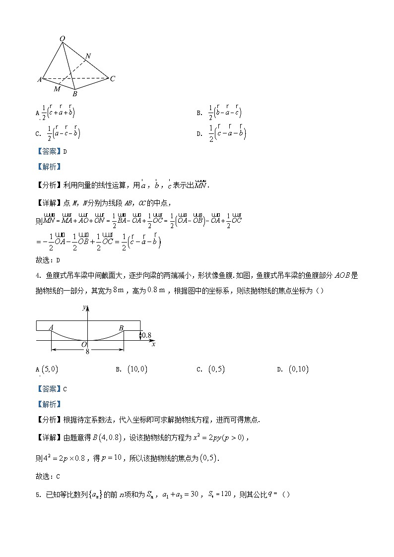 四川省泸州市2023_2024学年高二数学上学期期末模拟考试试题含解析第2页