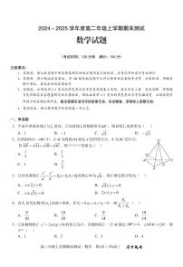 安徽省合肥一中2024-2025学年度高二上学期期末(1月) 数学试卷（含答案）