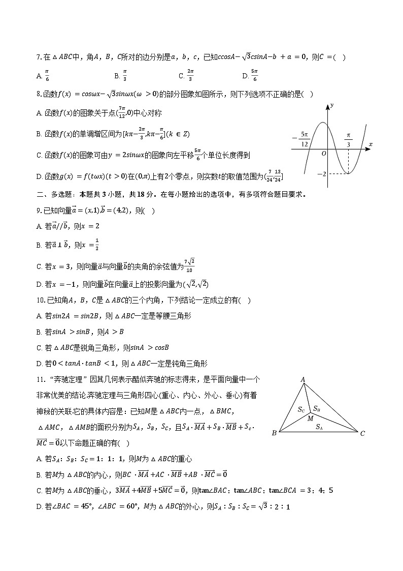 2024-2025学年广东省深圳市南方科技大学附中高一（下）第一次月考数学试卷（含答案）第2页