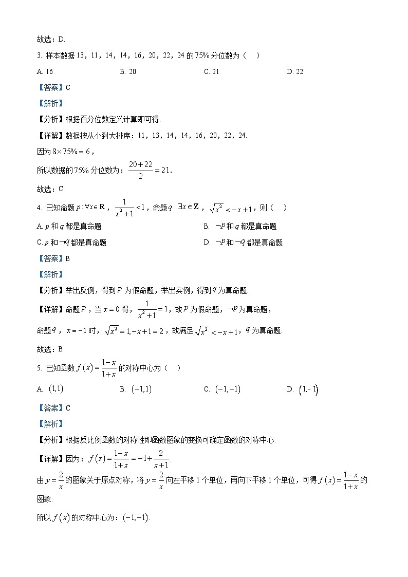 辽宁省丹东市2024-2025学年高一上学期期末数学试题  含解析第2页