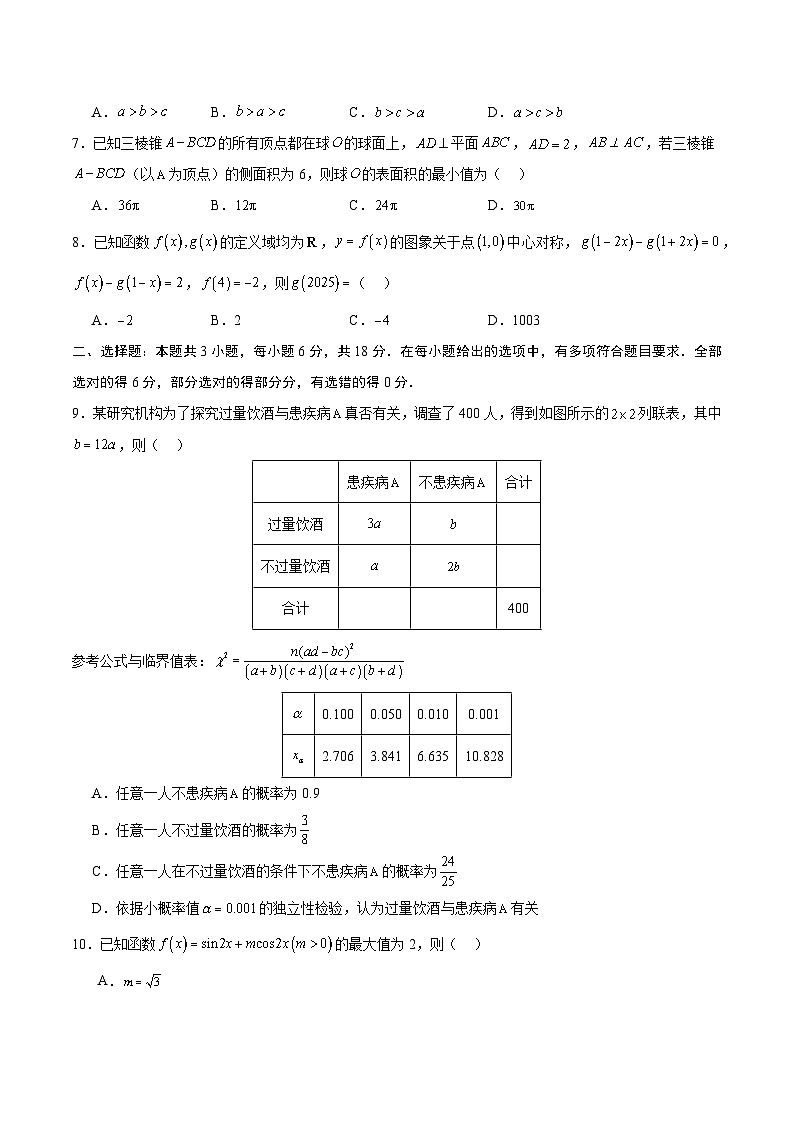 2025年高考第三次模拟考试：数学（新高考Ⅱ卷01）（考试版）第2页