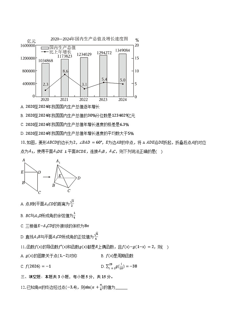 2025年河南省鹤壁高中高考数学十模试卷（含答案）第2页