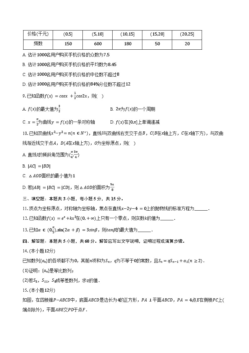 2025年甘肃省平凉一中高考数学冲刺压轴试卷（二）（含答案）第2页
