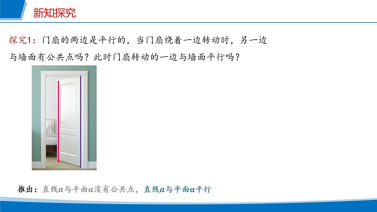 人教A版高一下册必修第二册高中数学8.5.2直线与平面平行【课件】第4页