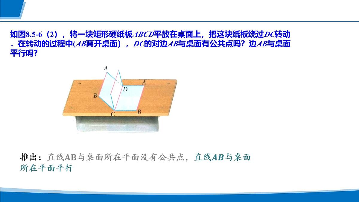 人教A版高一下册必修第二册高中数学8.5.2直线与平面平行【课件】第5页