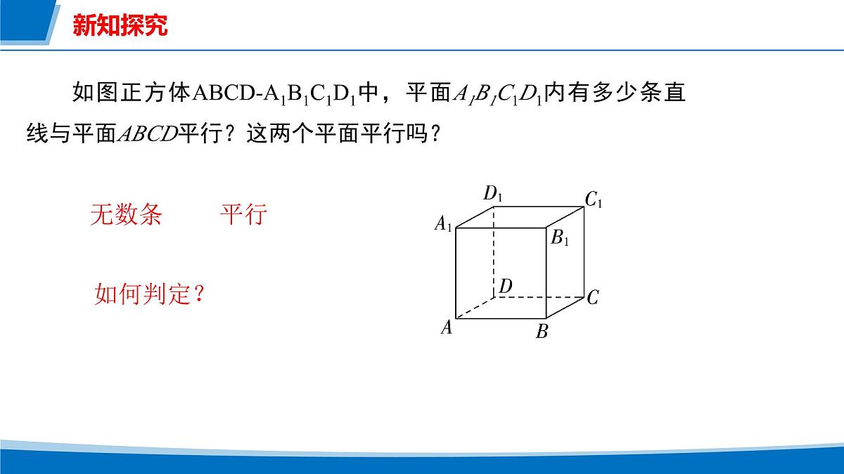人教A版高一下册必修第二册高中数学8.5.3平面与平面平行【课件】第4页
