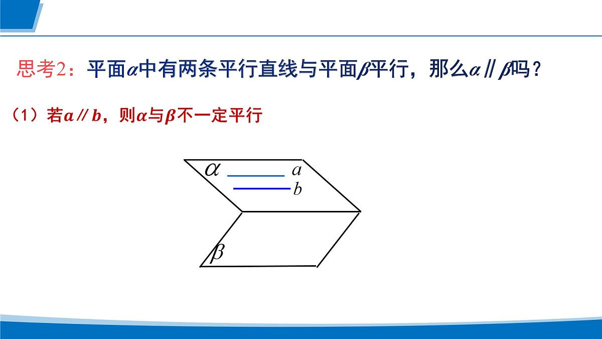人教A版高一下册必修第二册高中数学8.5.3平面与平面平行【课件】第7页