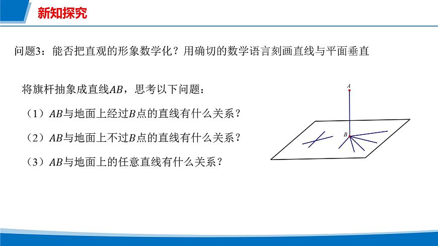 人教A版高一下册必修第二册高中数学8.6.2直线与平面垂直【课件】第4页