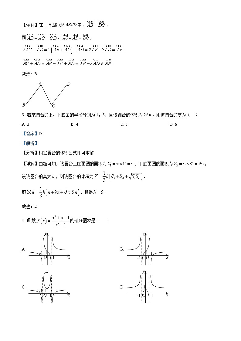 四川省眉山市仁寿县2025届高三上学期一模试题数学试卷 含解析第2页