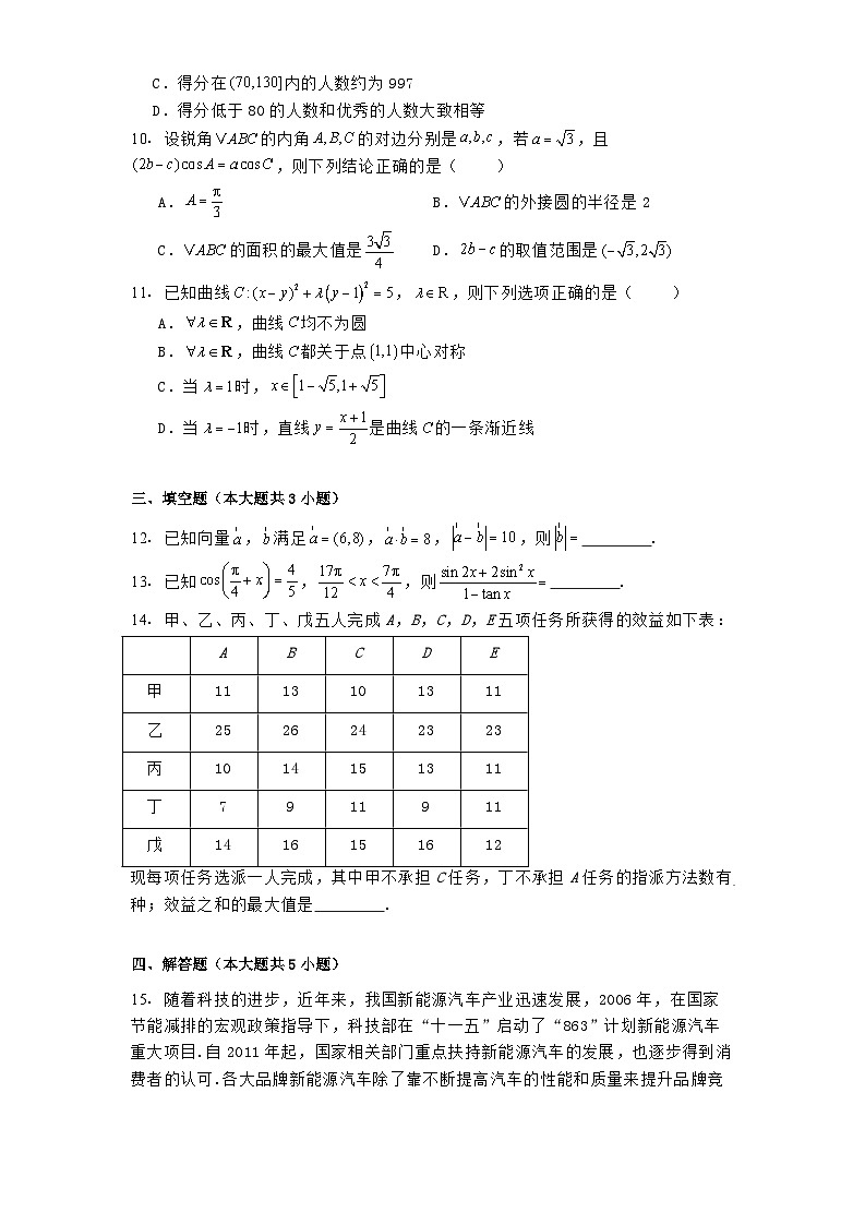 云南省昭通市第一中学等三校2024−2025学年高三下学期高考备考实用性联考卷（七）（3月）数学试题（含解析）第2页