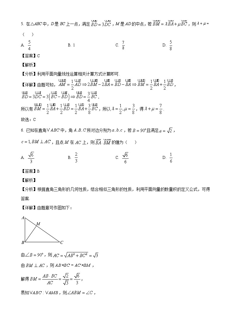 广东省惠州市华南师范大学附属惠阳学校2024-2025学年高一下学期第一次月考 数学试卷（含解析）第3页