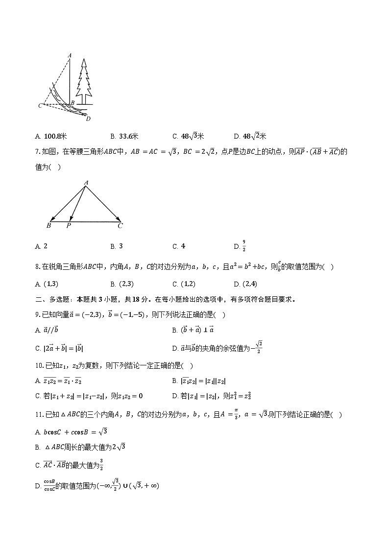 2024-2025学年河南省新未来高一下学期4月质量检测数学试卷（含答案）第2页