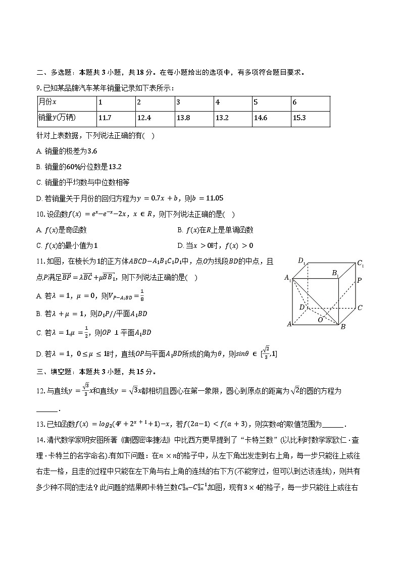 2025年江西省高考数学适应性试卷（4月份）（含答案）第2页