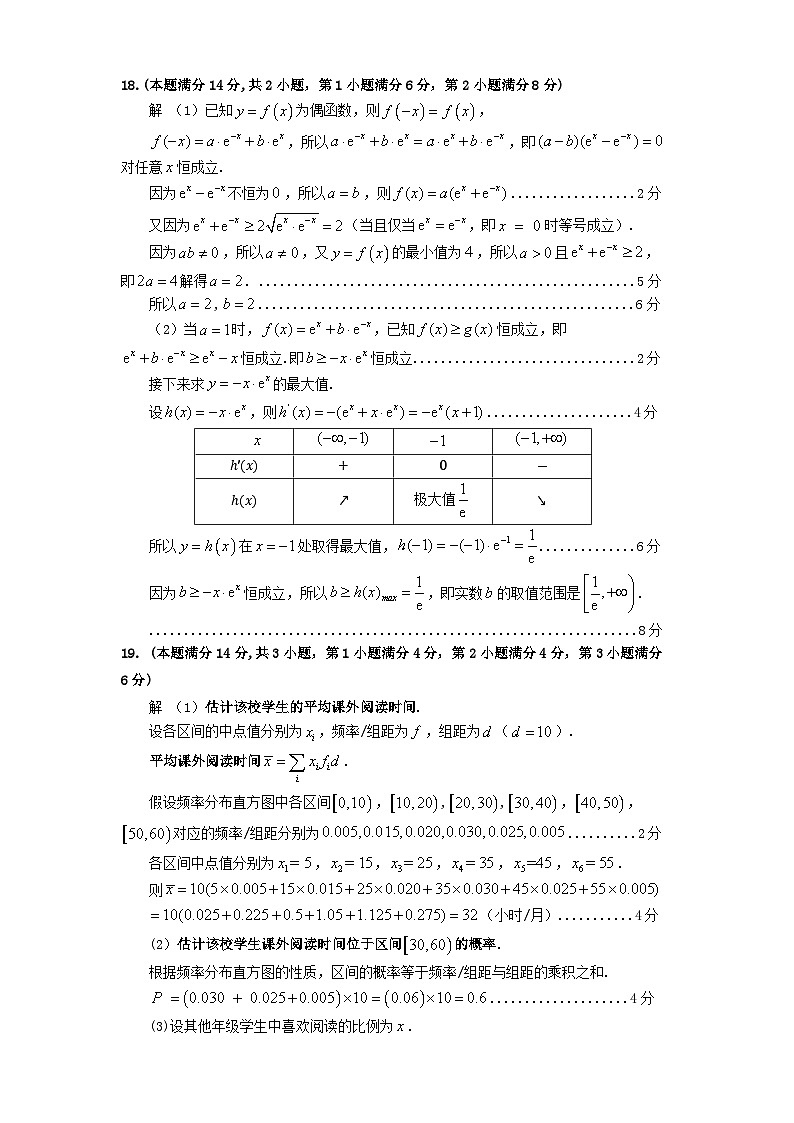 嘉定二模数学参考答案第2页