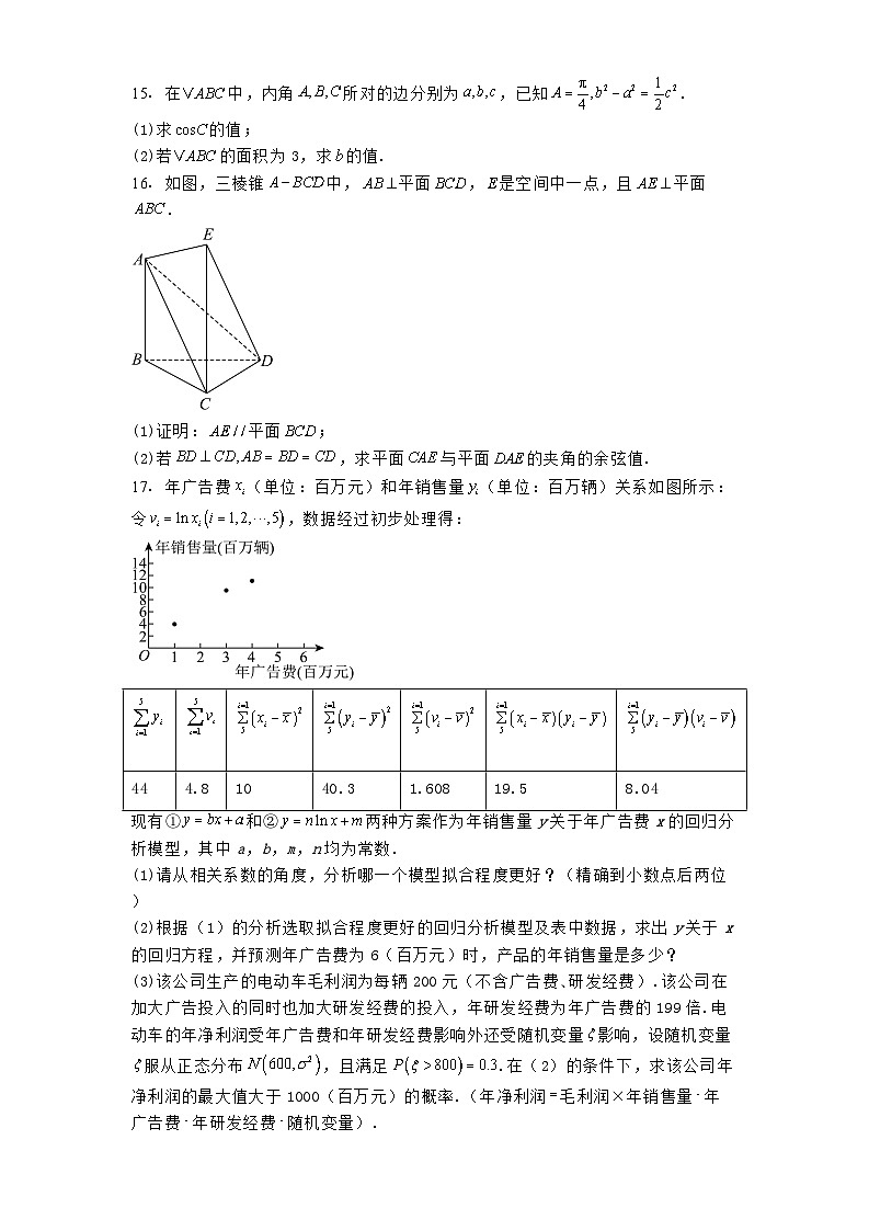 湖南省长沙市湖南师范大学附属中学2024−2025学年高三下学期月考（七）数学试卷（含解析）第3页
