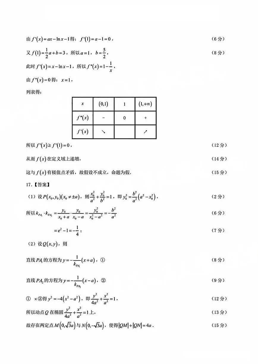 2025年汕头市高三二模-数学答案第2页