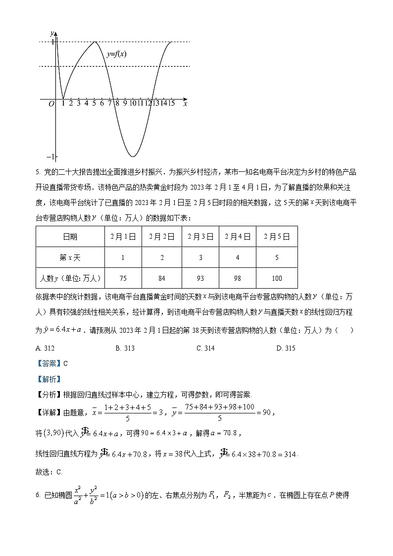 湖南省邵阳市2022-2023学年高三下学期二模数学试题 含解析第3页