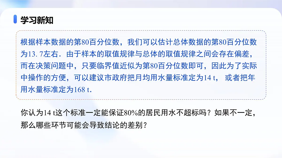 9.2.2 总体百分位数的估计（教学课件）-2024-2025学年高一数学必修第二册（人教A版2019）第8页