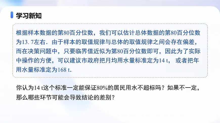 9.2.2 总体百分位数的估计（教学课件）-2024-2025学年高一数学必修第二册（人教A版2019）第8页