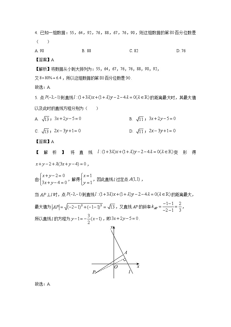 河北省保定市两校2024-2025学年高一3+1下学期3月月考数学试卷（解析版）第3页