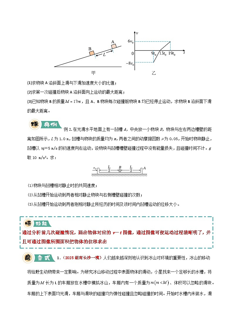 大题12 应用数学归纳法和图像法解决多次碰撞问题（原卷版）第2页